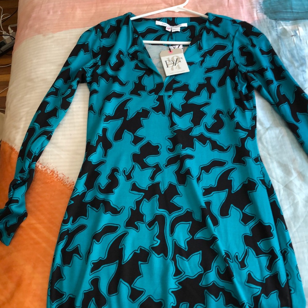 NWT DVF Reina long sleeve dress